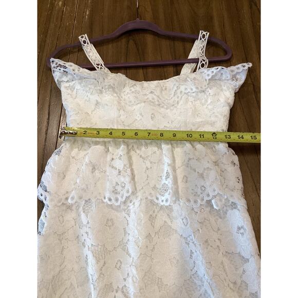 Revolve Likely Leigh White Lace Sleeveless strappy eyelet Midi Dress Size 2 NWT - Picture 5 of 10